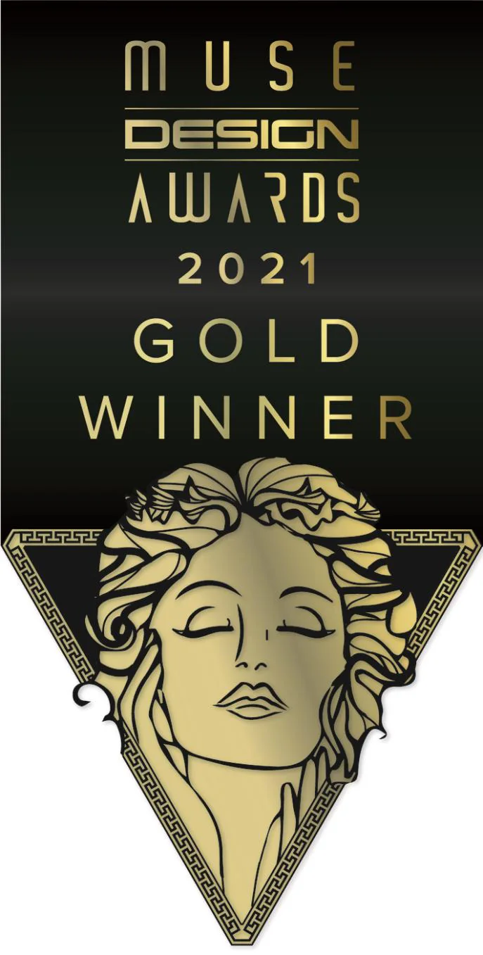 MUSE Design Awards 2021 Gold Winner trophy