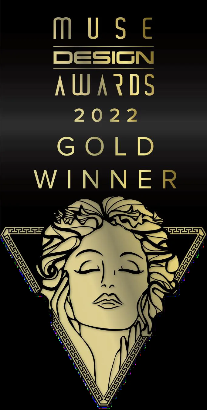MUSE Design Awards 2022 Gold Winner trophy