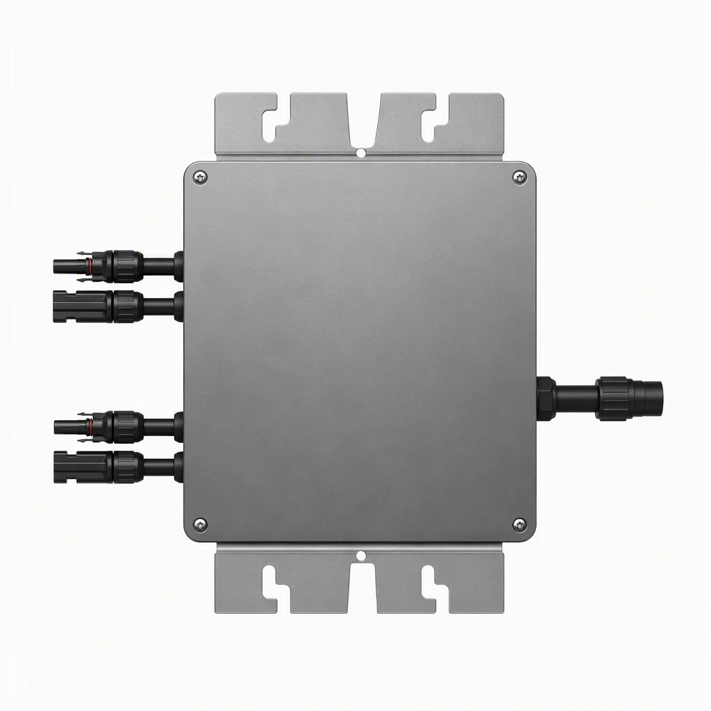 GTB 1600W grid-tie microinverter product view with MC4 connectors