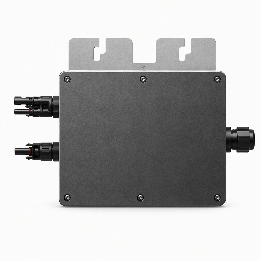 GTB 400W grid-tie microinverter product view with MC4 connectors