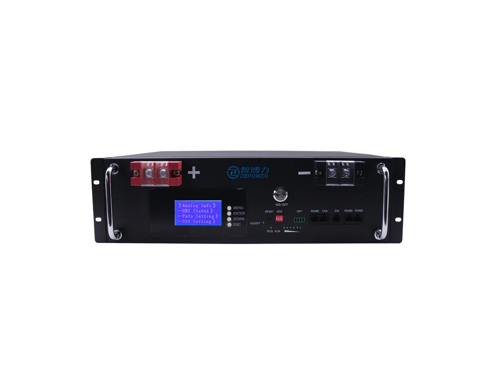24V 100Ah rack-cabinet LiFePO4 energy storage battery, front view with a clean unbranded enclosure finish