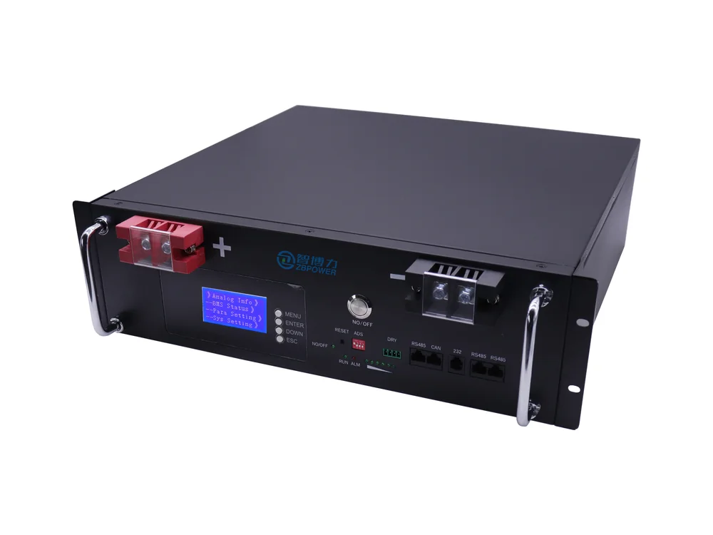 24V 100Ah rack-cabinet battery, display panel close-up