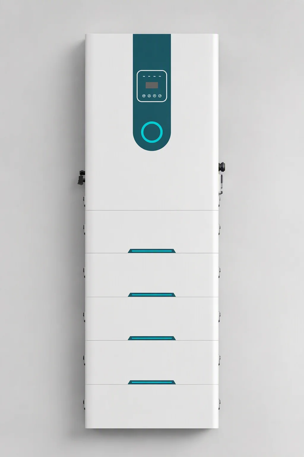 EMS-ESS 10 kW wall-mounted energy storage battery, white front panel with Lenercom badge and display