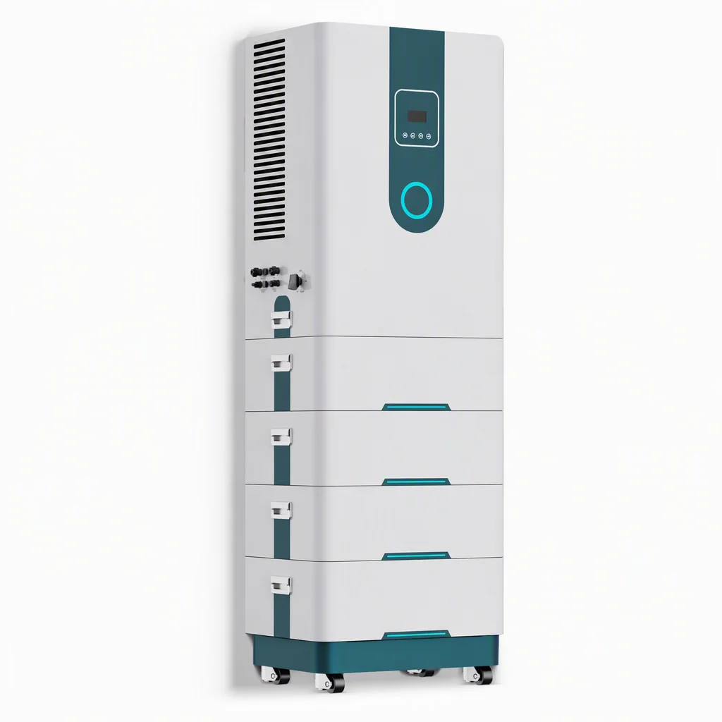 EMS-ESS 10 kW wall-mounted energy storage battery, white, left side view