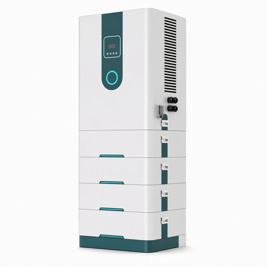EMS-ESS 10 kW wall-mounted energy storage battery, white, right side view