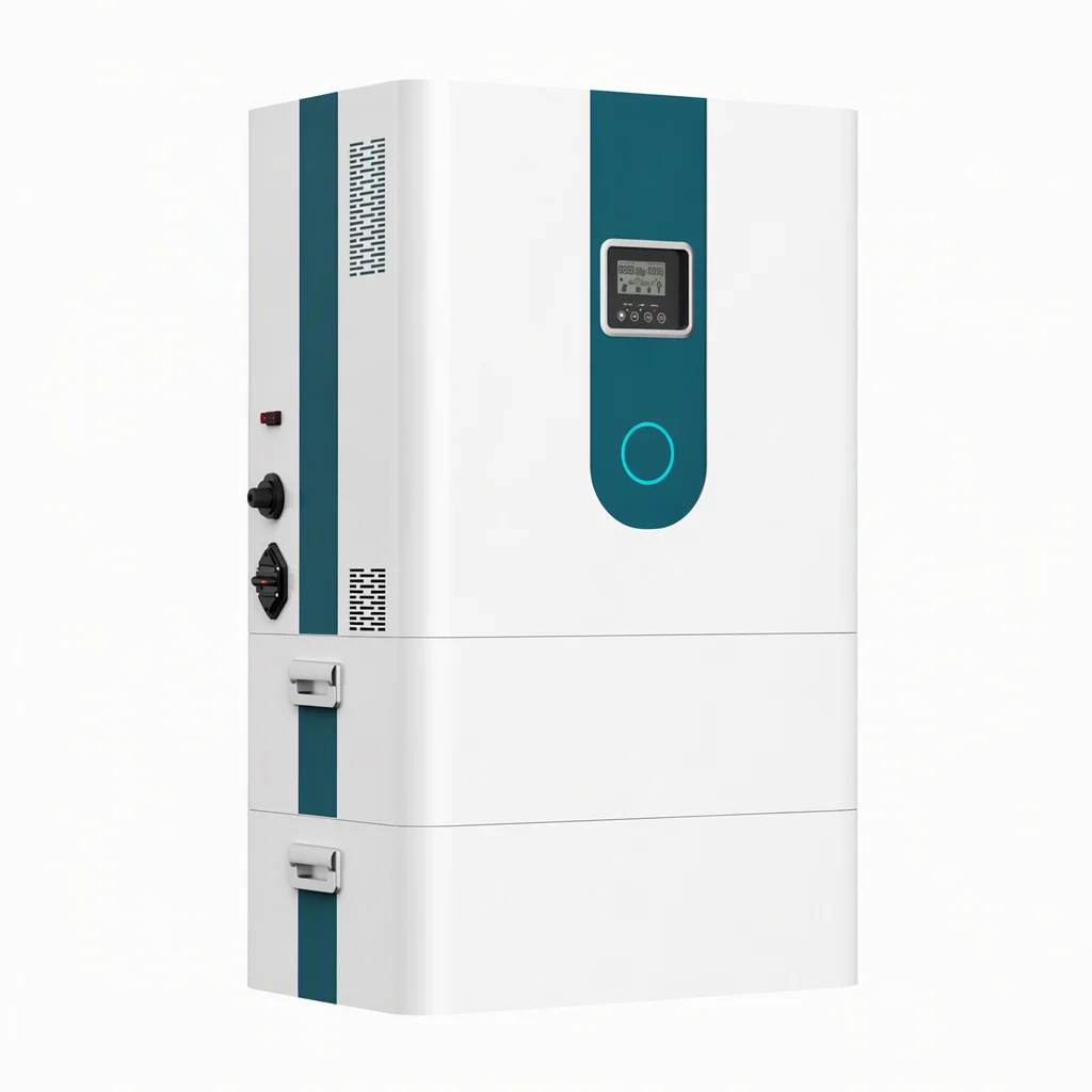 EMS-ESS 5 kW wall-mounted energy storage battery, white, left side alternate angle